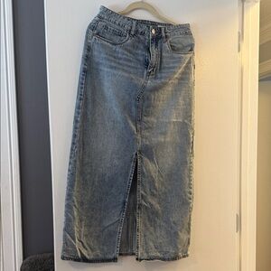 Blank NYC Light Blue Denim Maxi Skirt